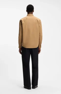 Heritage casual-fit shirt in compact cotton poplin