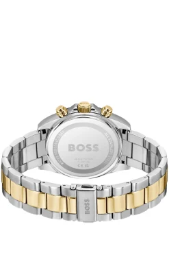 HERO 2.0 Black-dial chronograph watch with two-tone bracelet