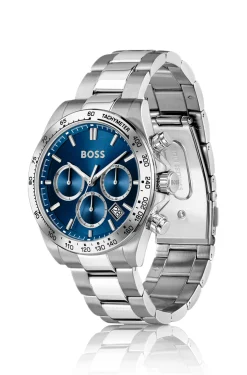 Hero 2.0 chronograph watch with two-layer blue dial
