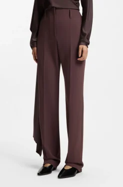 High-rise cigarette trousers in a virgin-wool blend