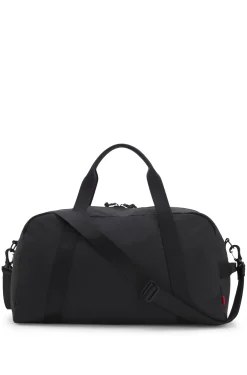 Holdall with wide-set logo detail
