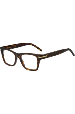 Horn-acetate optical frames with signature gold-tone detail