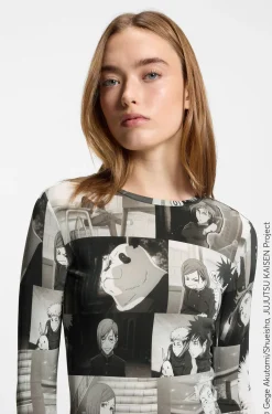 HUGO x Jujutsu Kaisen top with character prints
