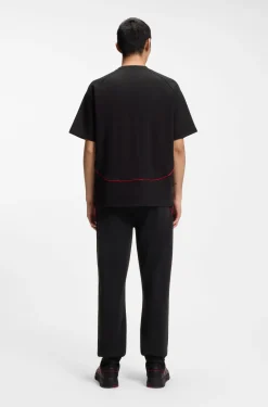 HUGO x RB cotton-blend T-shirt with contrast piping
