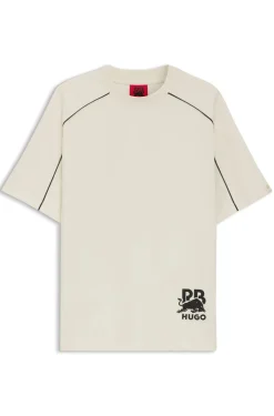 HUGO x RB cotton-blend T-shirt with contrast piping
