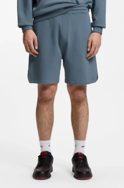 HUGO x RB cotton-terry shorts with bull motif