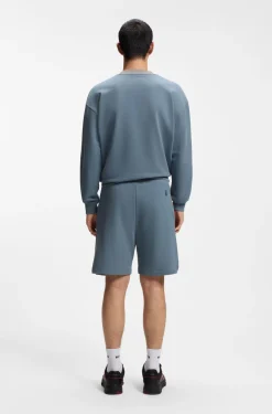 HUGO x RB cotton-terry shorts with bull motif