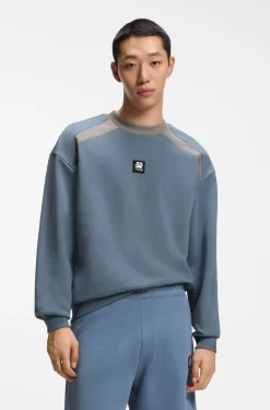 HUGO x RB cotton-terry sweatshirt with bull motif