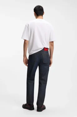 HUGO x RB regular-fit jeans in blue denim
