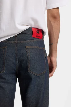 HUGO x RB regular-fit jeans in blue denim