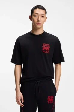 HUGO x RB relaxed-fit T-shirt with bull motif