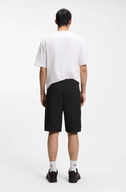 HUGO x RB stretch-cotton shorts with bull motif