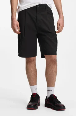 HUGO x RB stretch-cotton shorts with bull motif