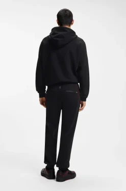 HUGO x RB stretch-cotton tracksuit bottoms with bull motif