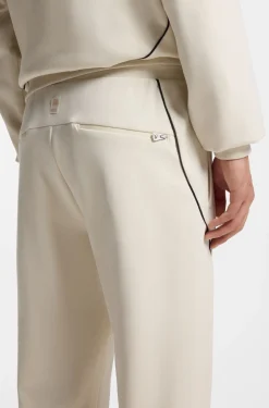 HUGO x RB stretch-cotton tracksuit bottoms with bull motif