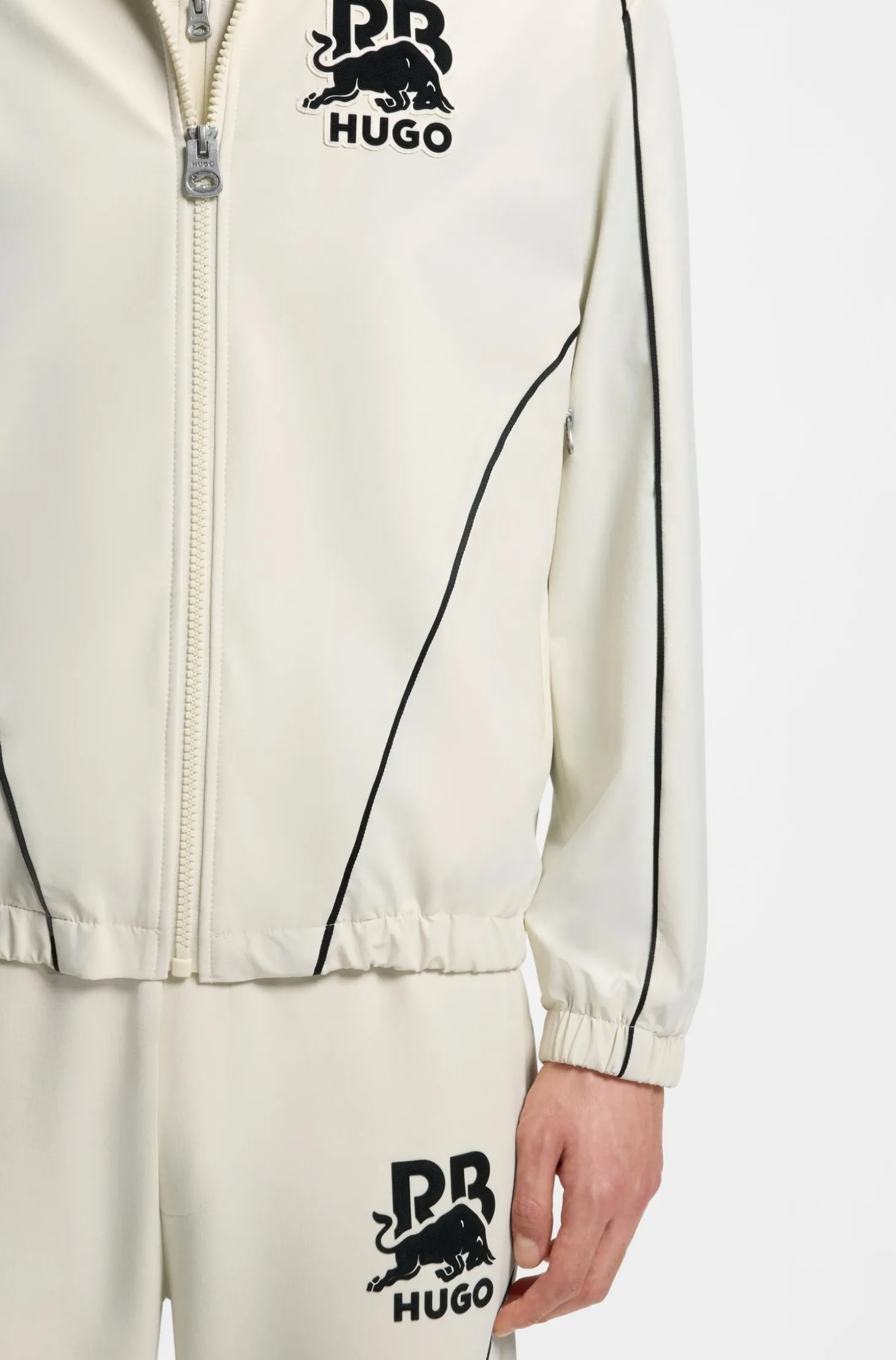 HUGO x RB zip-up jacket with bull motif