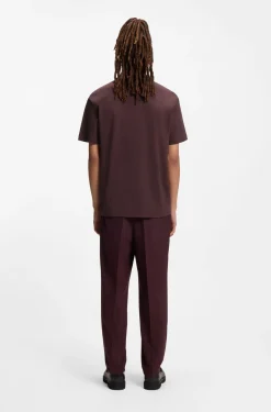 Interlock-cotton polo shirt with stacked logo