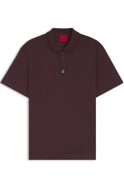 Interlock-cotton polo shirt with stacked logo