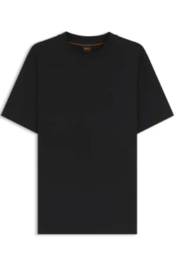 Interlock-cotton T-shirt with embroidered logo