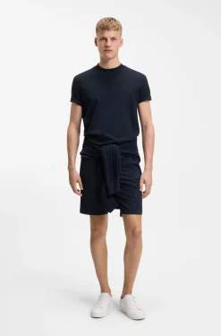 Interlock-cotton T-shirt with embroidered logo