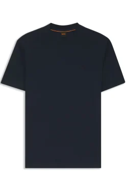 Interlock-cotton T-shirt with embroidered logo
