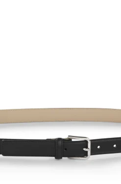 Italian-leather belt with pin buckle