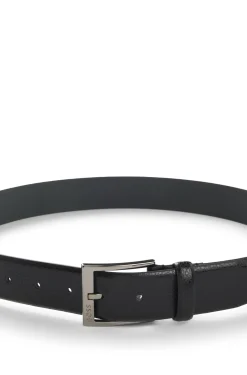 Italian-made belt in grained leather