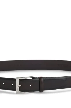 Italian-made belt with branded buckle