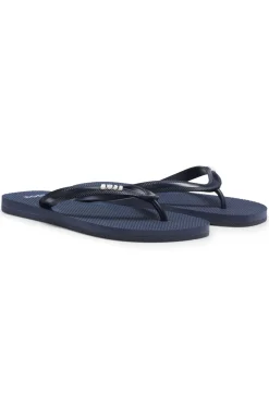 Italian-made flip-flops with contrast logo detail