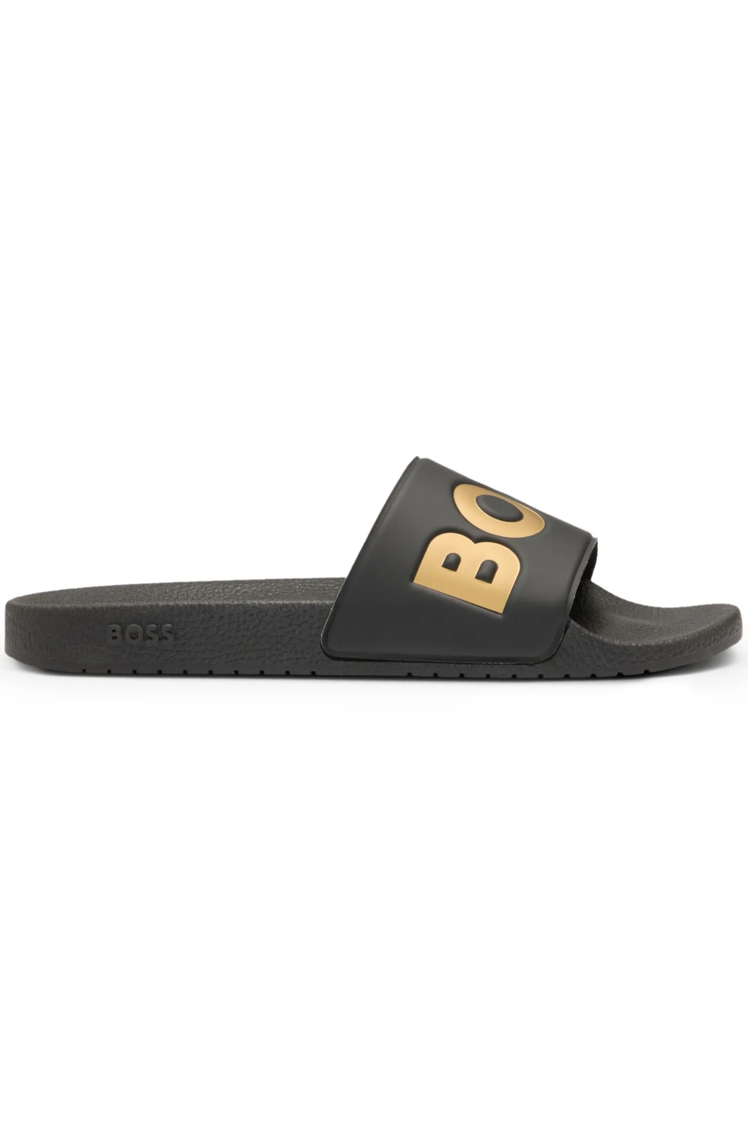 Italian-made slides with large logo detail
