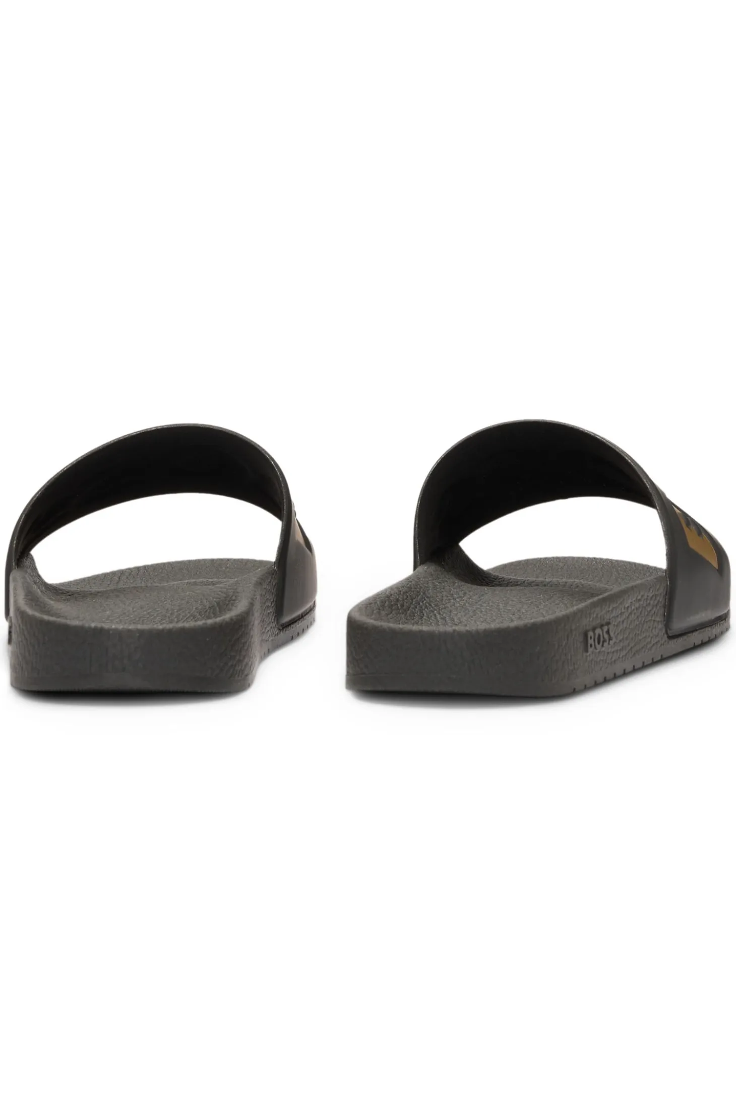 Italian-made slides with large logo detail