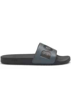 Italian-made slides with large logo detail