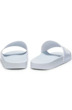 Italian-made slides with large logo detail