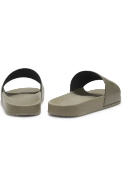 Italian-made slides with tonal logo
