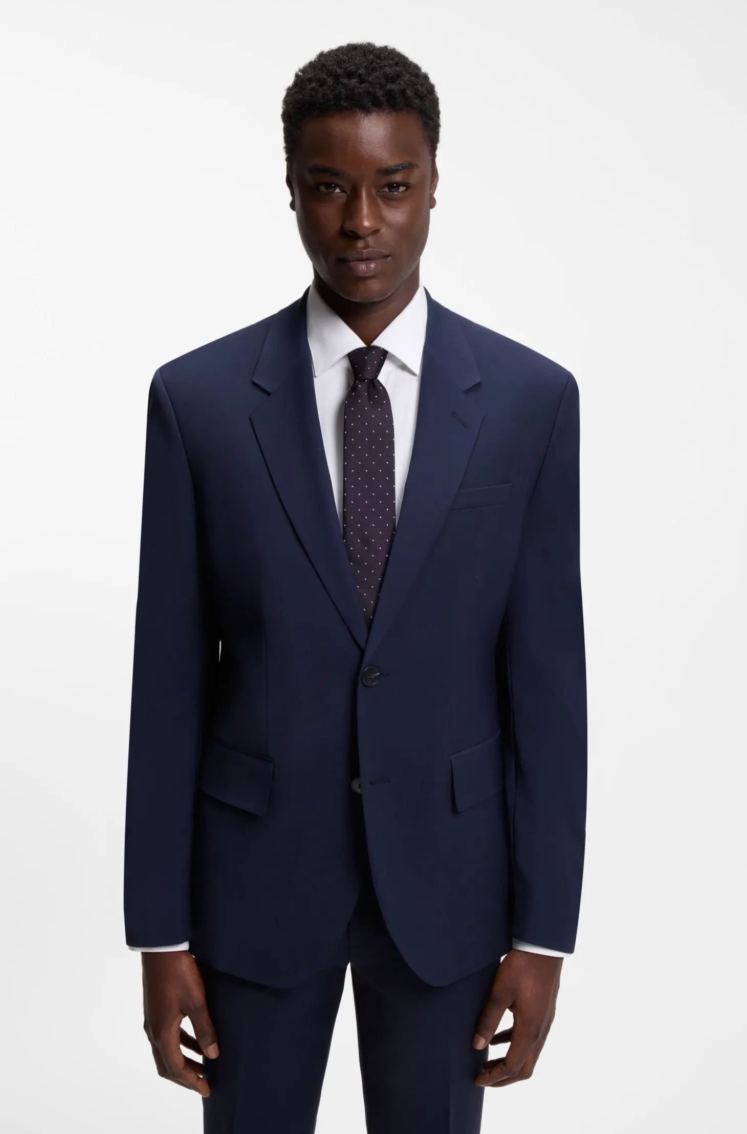 Italian-made tie in silk with jacquard-woven dots