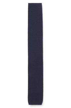 Jacquard-patterned tie in pure wool