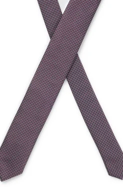 Jacquard-patterned tie in silk