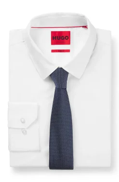 Jacquard-patterned tie in silk
