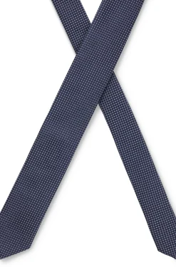 Jacquard-patterned tie in silk