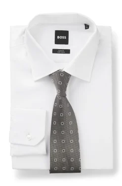 Jacquard-pattern tie in a silk blend