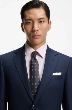 Jacquard-pattern tie in a silk blend