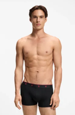 Jacquard trunks with exposed waistband