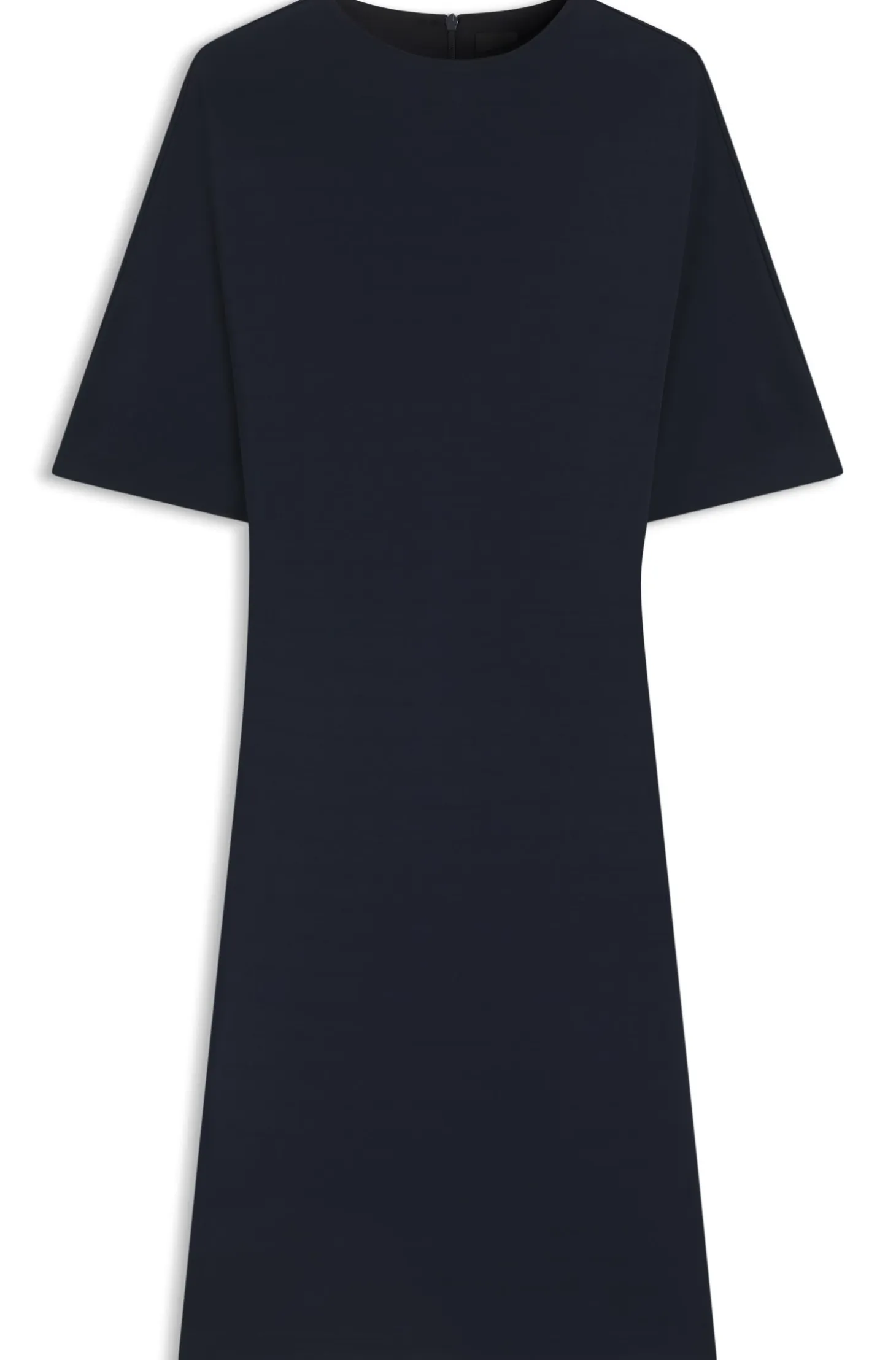 Jersey dress with rear drape detail