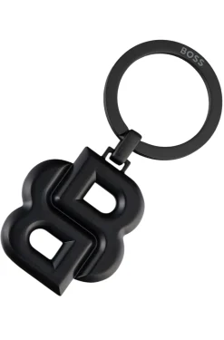 Key ring with matte-black Double B monogram