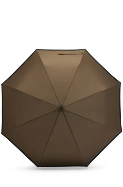 Khaki pocket umbrella with black border