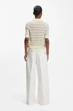 Knit polo in superfine merino wool