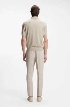 Knit polo in virgin wool