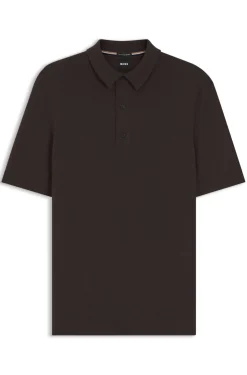 Knit polo in virgin wool