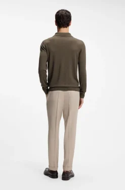 Knit polo in wool, silk and cashmere