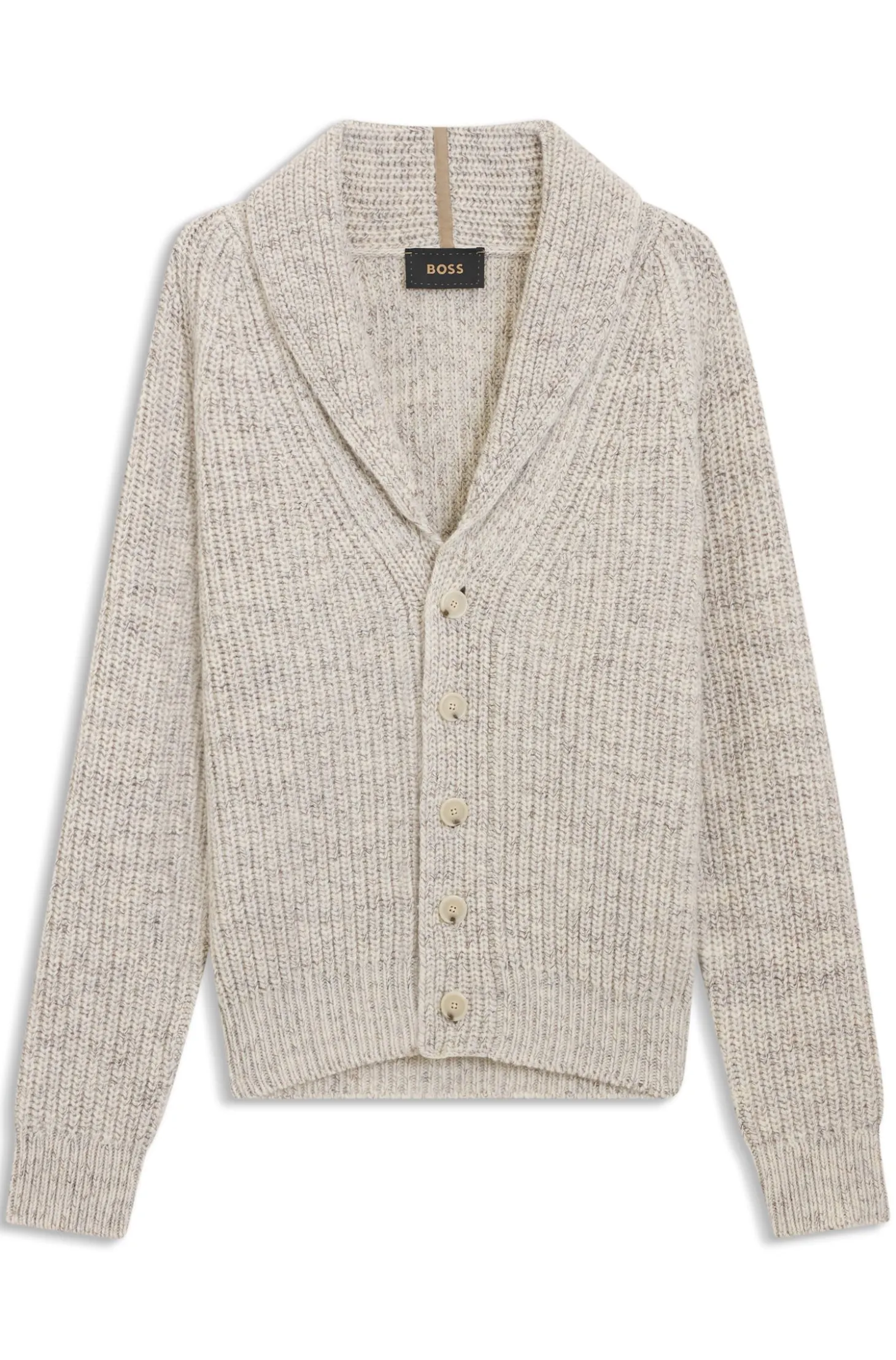 Knitted cardigan in cashmere and wool